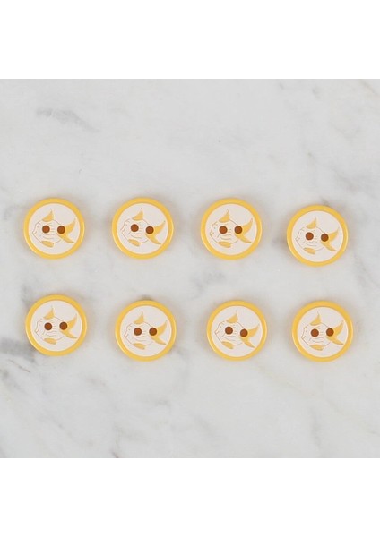 Loren Crafts Sarı 8 Li Balık Düğme - 579 fiyatları