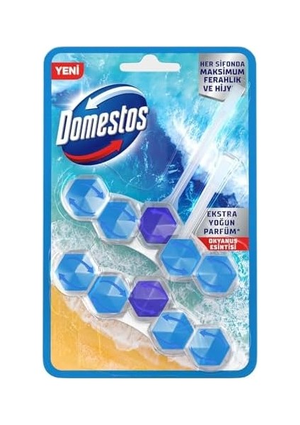 Domestos Wc Blok 5'li Güç Tuvalet Bloğu Okyanus Ferahlığı Maksimum Hijyen 100 G fiyatları