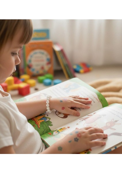 Beyaz Renk Kız Çocuk Inci Bileklik