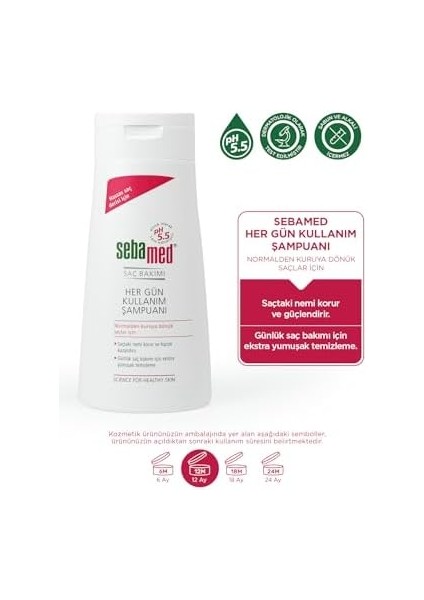 Sebamed Besleyici Onarıcı Kuru ve Hassas Saç Tipine Özel Her Gün Kullanım Günlük Saç Bakım Şampuanı 400ML modelleri