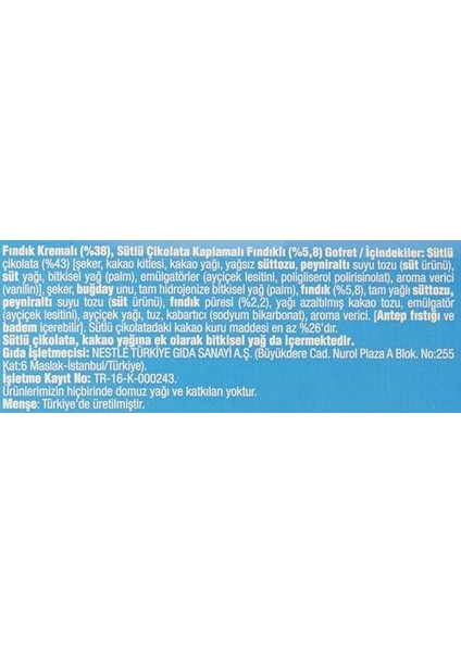 Nestlé 1927 Çifte Kavrulmuş Fındıklı Gofret, 31 G x 12 fiyatları