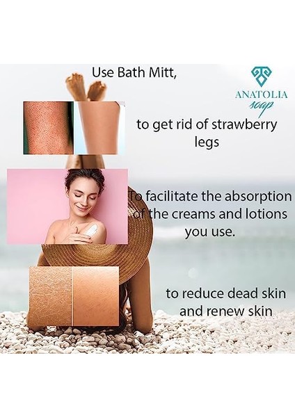 Anatolia Soap 1978 Türk Hamamı Koleksiyonu Kalın Beyaz Düz Tüm Vücud Için Kirlerden ve Lekerden Arındırır.