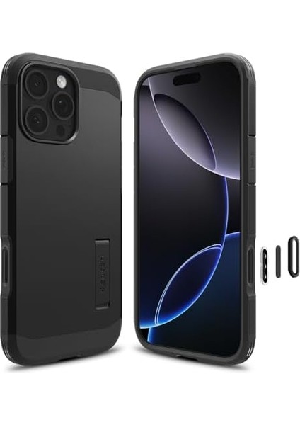 16 Pro Max ile Uyumlu Ekstra Dayanıklı Magsafe Kılıf Tough Armor Ai T Kamera Butonu Hava Kanalı Teknolojisi Askeri Sınıf Koruma Kickstand'lı Çift Katman Kapak - ACS08503 modelleri