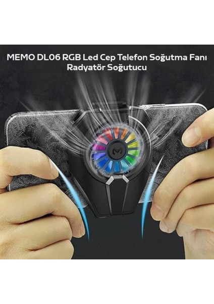 Super Soğutucu 6000 Devir Rgb Işıklı Kasırga Telefon Soğutucu Elefon Soğutma Fanı Radyatör Soğutucu fiyatları