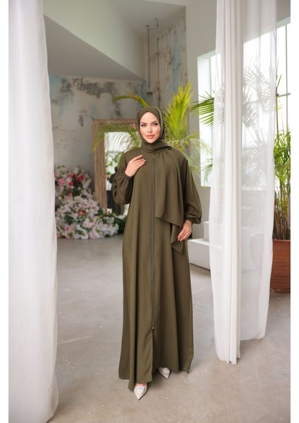 Ankanoor Açık Haki Medine Ipeği Şallı Namaz Elbisesi ANKA255047 fiyatları