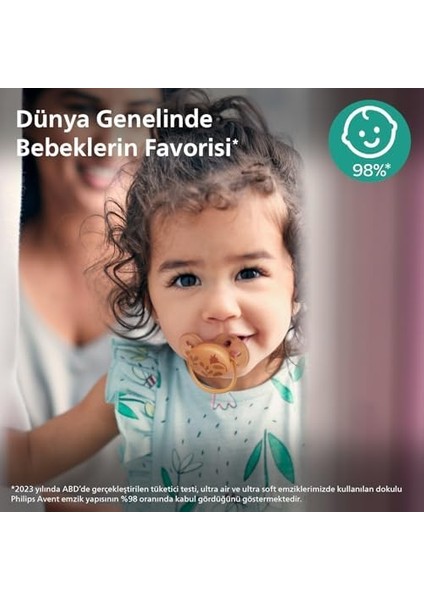Philips Avent Ultra Soft Emzik, Kız Bebekler Için 6‑18 Ay, 2’li Paket, Ortodontik Silikon, Flexifit Kalkanlı, Ultra Yumuşak, Bpa Içermez, Taşıma Kutulu, SCF091/18 fiyatları