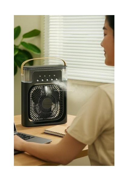 Soğuk Buharlı Masaüstü Sulu Mini Hava Soğutucu Fan Su Hazneli Taşınabilir Kişisel Klima Sessiz USB Ofis Ev Oda Kullanımına Uygun fiyatları
