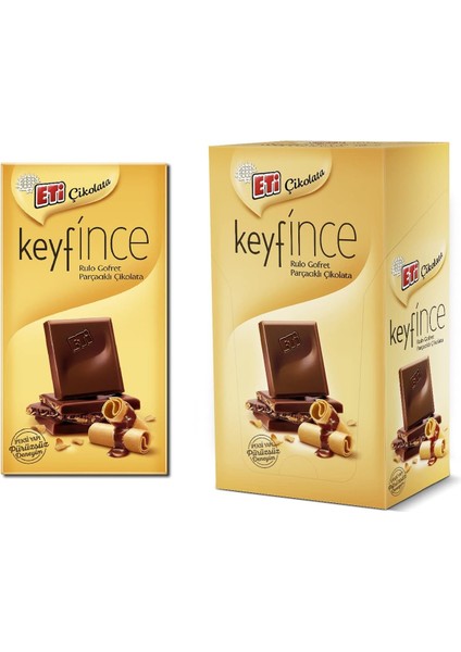 Eti Keyf'ince Rulo Gofret Parçacıklı Çikolata 70 G x 7 Adet