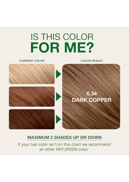 Naturigin Organik Içerikli Saç Boyası 6.34 Orta Bakır Kumral fiyatları