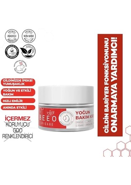 Bee'o S.o.s Yoğun Bakım Kremi, Propolis, Arı Sütü, E Vitamini , 15 ml fiyatları