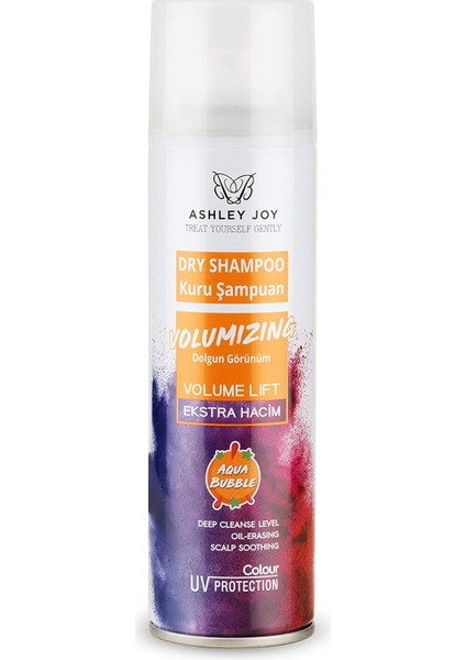 Ashley Joy Ince Telli Saçlar Için Volumizing Kuru Şampuan Aqua Bubble Kokulu 200 ml