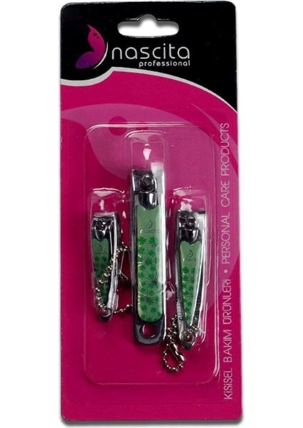 Nascita Desenli El Tırnak Makası Seti (3'lü)