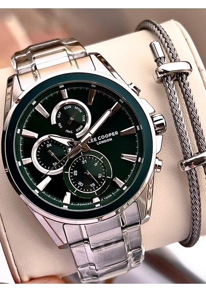 Premium Nişan ve Damatlara Özel 2 Yıl Garantili 5 Atm Erkek Kol Saati+Bileklik E08249.370