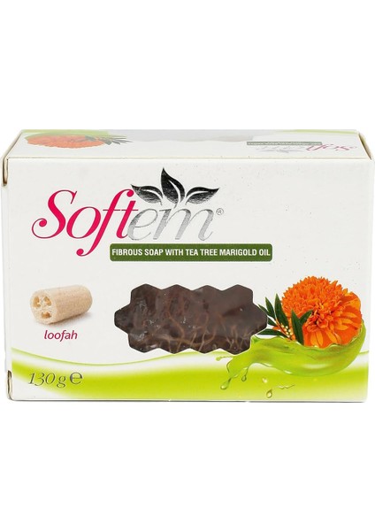 Softem Çay Ağacı ve Aynısefa Yağlı Lifli Sabun 130G | Doğal Kabak Lifi Içerikli | Cilt Temizliğinde Etkili | Antibakteriyel ve Yatıştırıcı Etki
