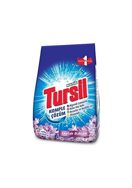 Tursil Matik Toz Çamaşır Deterjanı Oxi Enerji Leylak Bahçesi 4,5 kg 30 Yıkama , Leylak Bahçesi 4.5kg modelleri
