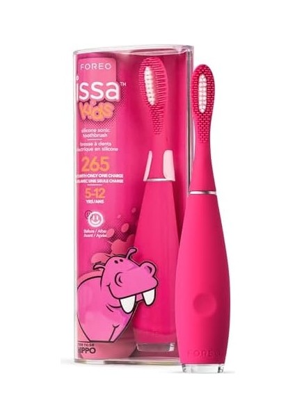 Foreo Issa Kids Çocuk Diş Fırçası (5-12 Yaş Için), Rose Nose Hippo modelleri