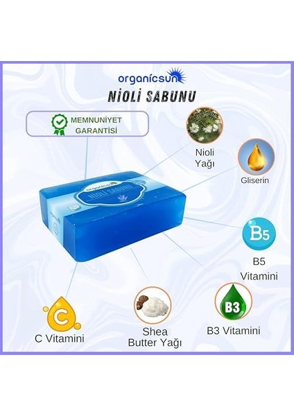 Organicsun Doğal Nioli Sabunu 140 gr Tüm Cilt Tipleri Için Kötü Koku ve Kaşıntı Karşıtı Nioli Yağı Sabunu modelleri