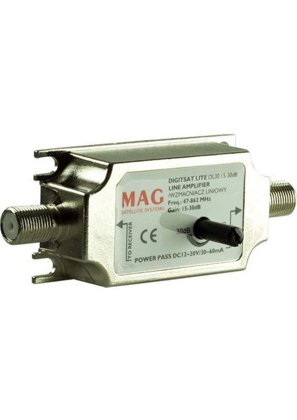 Mag Ayarlı Hat Kuvvetlendirici Inlıne Amplıfıer (10-30DB)