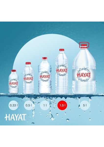 Hayat Doğal Mineralli Su 6x1,5 L fiyatları