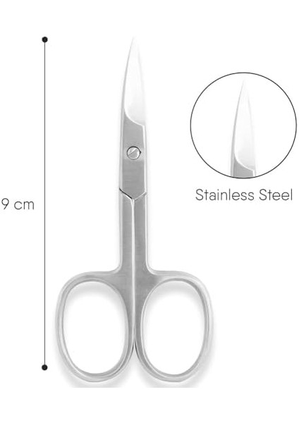 Mecno Beauty Profesyonel Paslanmaz Çelik Tırnak Makası, 9 Cm, Metalik Gri, MB-TIM-004 fiyatları