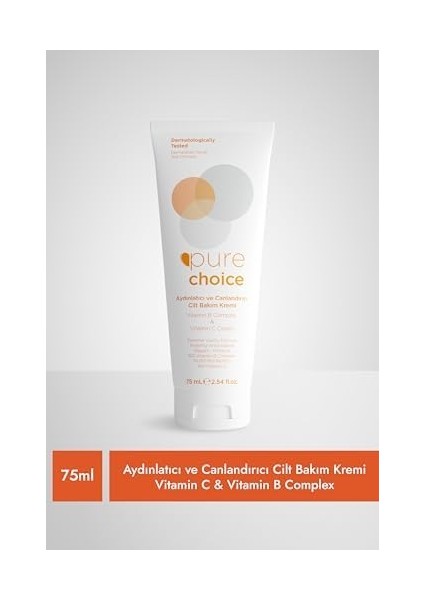 Pure Choice Aydınlatıcı ve Canlandırıcı Cilt Bakım Kremi 75 Mililitre