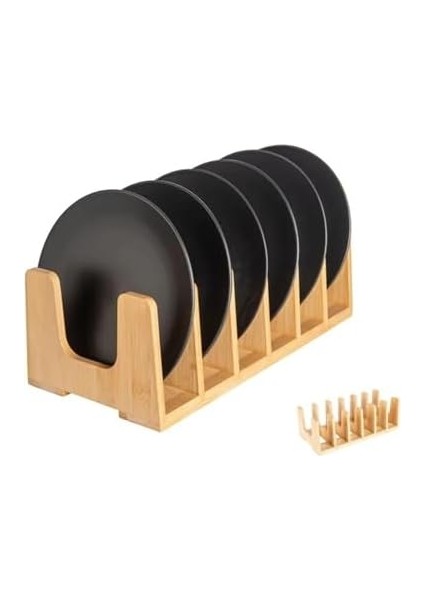 6 Bölmeli Bambu Tabaklık ve Tencere Kapağı Düzenleyici – Ahşap, Şık ve Dayanıklı Mutfak Organizeri, Tava,tabak ve Kapaklar Için Çok Amaçlı Düzenleyici fiyatları