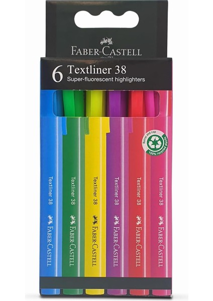 Fosforlu 38 Neon Renkler 6'lı