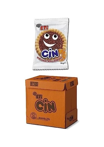Eti Cin Portakallı Bisküvi 25 G x 36 Adet