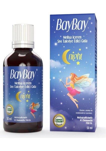 Baybay Night Damla Melisa Içeren Takviye Edici Gıda 50 ml