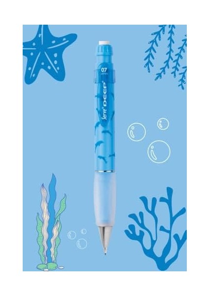 Deep Mekanik Kurşun 0.7 mm Gök Mavi Yunus Deseni fiyatları