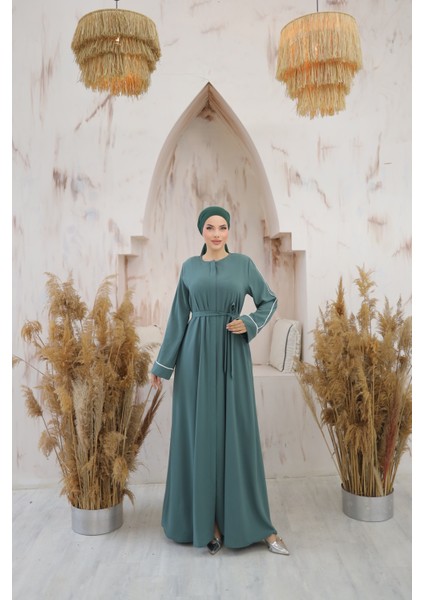 Ankanoor Mint Gizli Patlı Biyeli Abaya Kol Ferace ANKA255058 fiyatları