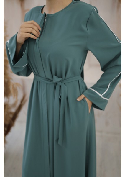 Ankanoor Mint Gizli Patlı Biyeli Abaya Kol Ferace ANKA255058 indirimleri