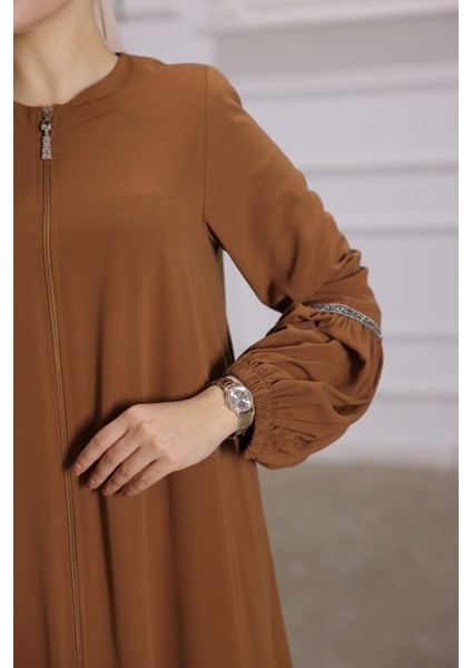 Ankanoor Taba Balon Kol Taşlı Ferace ANKA255017