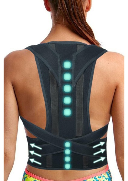 Siyah Ayarlanabilir Beden Unisex Dik Duruş Korsesi fiyatları