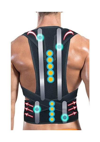 Siyah Ayarlanabilir Beden Unisex Dik Duruş Korsesi modelleri