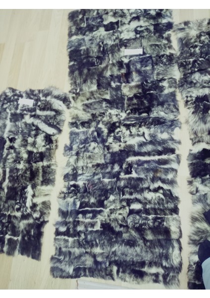 Gerçek Koyun Postundan Toskana Uzun Tüylü, Kalın Tok Duran Rengarenk Halı Seccade