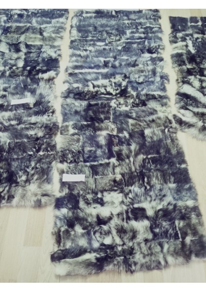 Gerçek Koyun Postundan Toskana Uzun Tüylü, Kalın Tok Duran Rengarenk Halı Seccade