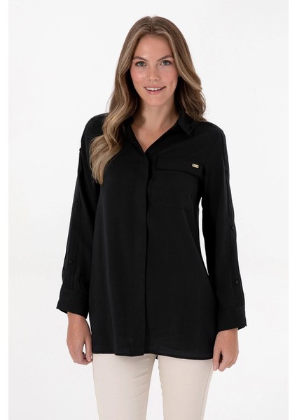 2240010 Getre-Tnk U.S Polo Assn. Kadın Uzun Kol Gömlek