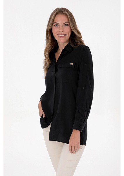 2240010 Getre-Tnk U.S Polo Assn. Kadın Uzun Kol Gömlek modelleri