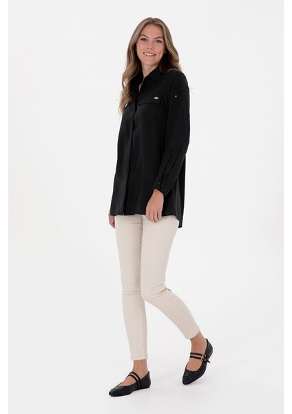 2240010 Getre-Tnk U.S Polo Assn. Kadın Uzun Kol Gömlek fırsatları