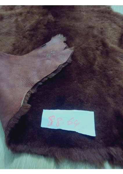 Hakiki Kuzu Koyun Postu , Halı, Yolluk, Dekorluk , Etli Kalın Canlı Renk 88X64CM