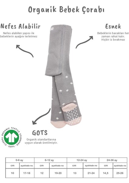 Bistyle Tekli Puan Kaymaz Havlu Külotlu Çorap BS50502 Gri fiyatları