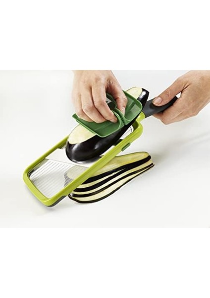 Multi-Grip Mutfak Mandolin, Ayarlanabilir Sebze Kesici ve Soğan Kesici, 3 Dilim Kalınlığı, Saplı, Yeşil fiyatları