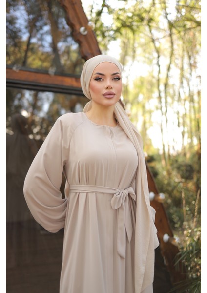 Ankanoor Açık Bej Gizli Patlı Ferace ANKA255020 fırsatları