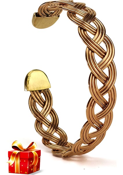 El Yapımı Ayarlanabilir Burgulu Saf Bakır Bileklik , Bakır Bilezik BB-331