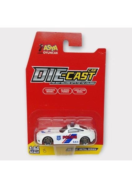 Metal Mini Polis Arabası 8 cm - Polis - 8 fırsatları