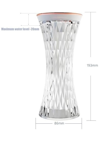 Masaüstü Lamba ve Nemlendirici Şarjlı Işık Desenli 7 Farklı Renk Atmosfer Lamba Göz Yormayan Işık Kitap Okuma Işığı Salon Oturma Odası Yatak Odası Aydınlatma 20CM x 9xm D13 fiyatları