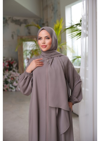 Ankanoor Vizon Medine Ipeği Şallı Namaz Elbisesi ANKA255047 modelleri