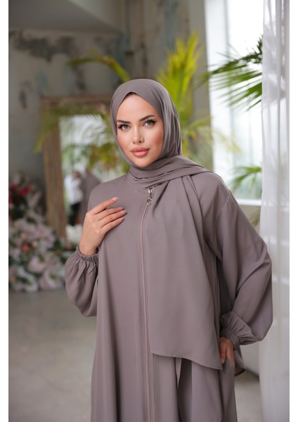 Ankanoor Vizon Medine Ipeği Şallı Namaz Elbisesi ANKA255047 fırsatları