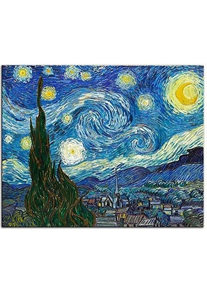 Vincent Van Gogh Yıldızlı Gece Kanvas Tablo (48 x 60 Cm) fiyatları